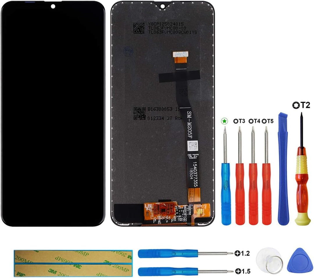 swark LCD Display Kompatibel mit Samsung Galaxy M20 M205 2019 6.3 inch Schwarz (ohne Rahmen) Touchsc