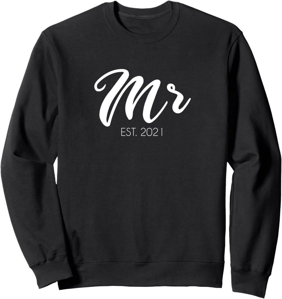 Hochzeits-Geschenk Mr. Est. 2021 Bräutigam Sweatshirt