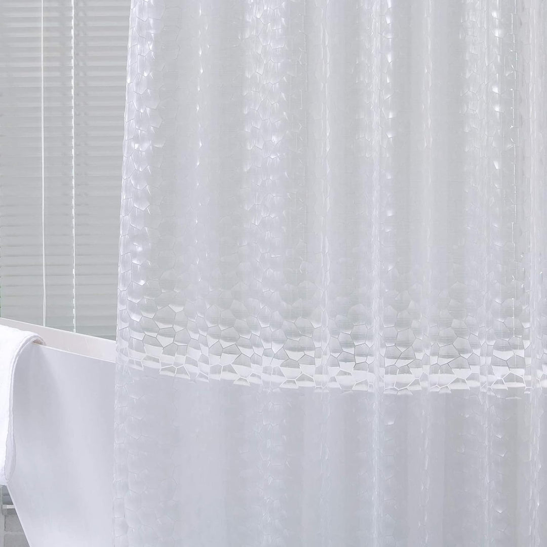 KnSam Duschvorhang 180 x 200cm Eva Wasserwürfel Verdickung Duschvorhänge Badvorhänge Fenster 3D Wass