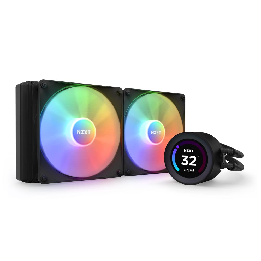 NZXT Kraken Elite 280 RGB - RL-KR28E-B1-280mm AIO CPU Wasserkühlung - 2,36" LCD Display 640x640-2x14