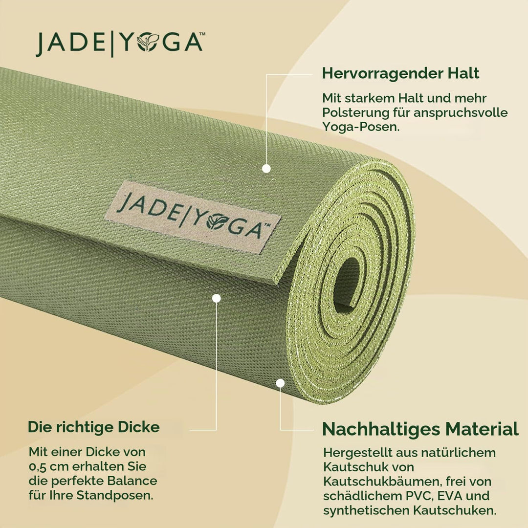 JADE YOGA - Harmony Yoga Mat - Yoga Mat Designed to Provide A Secure Grip to Help Hold Your Pose oli