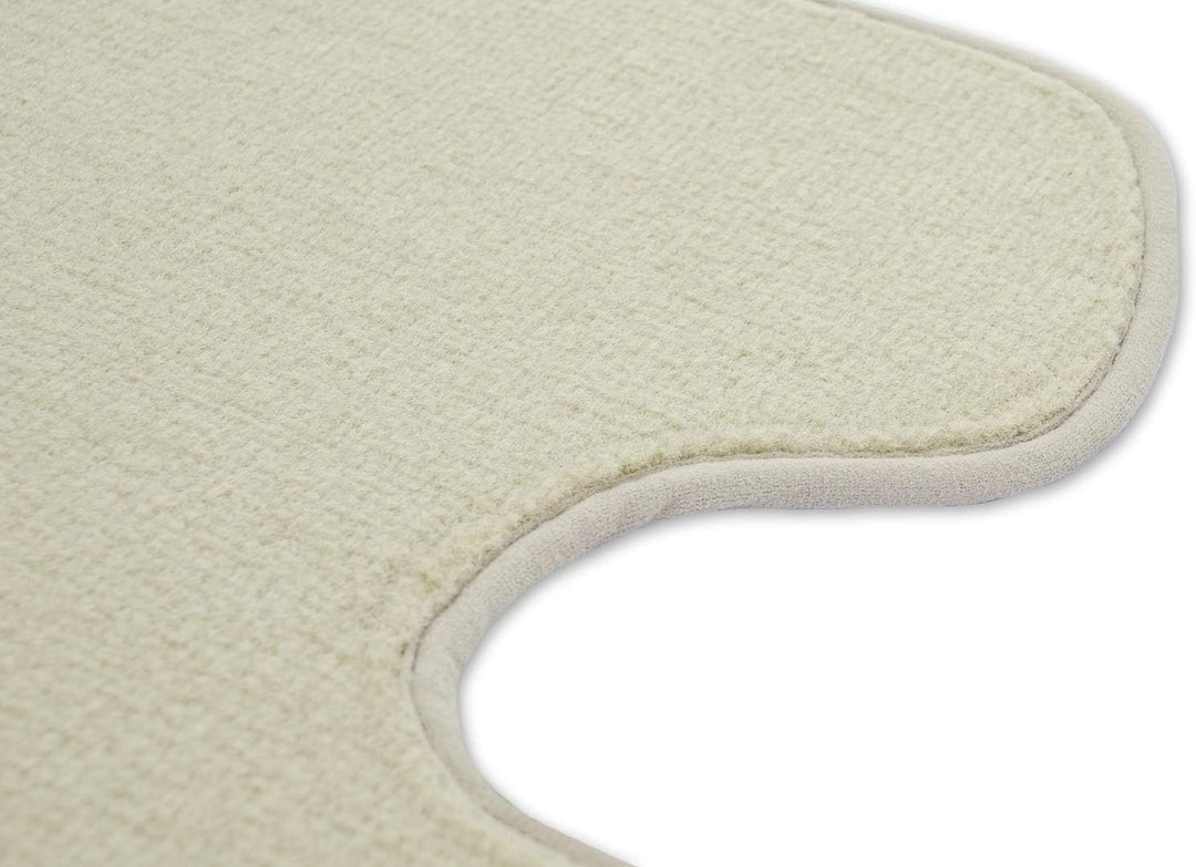 Beige Velour Fussmatten Satz für BMW 5 F10 / F11 (2010-2013) - Premium Qualität - 4-teilig - Passgen