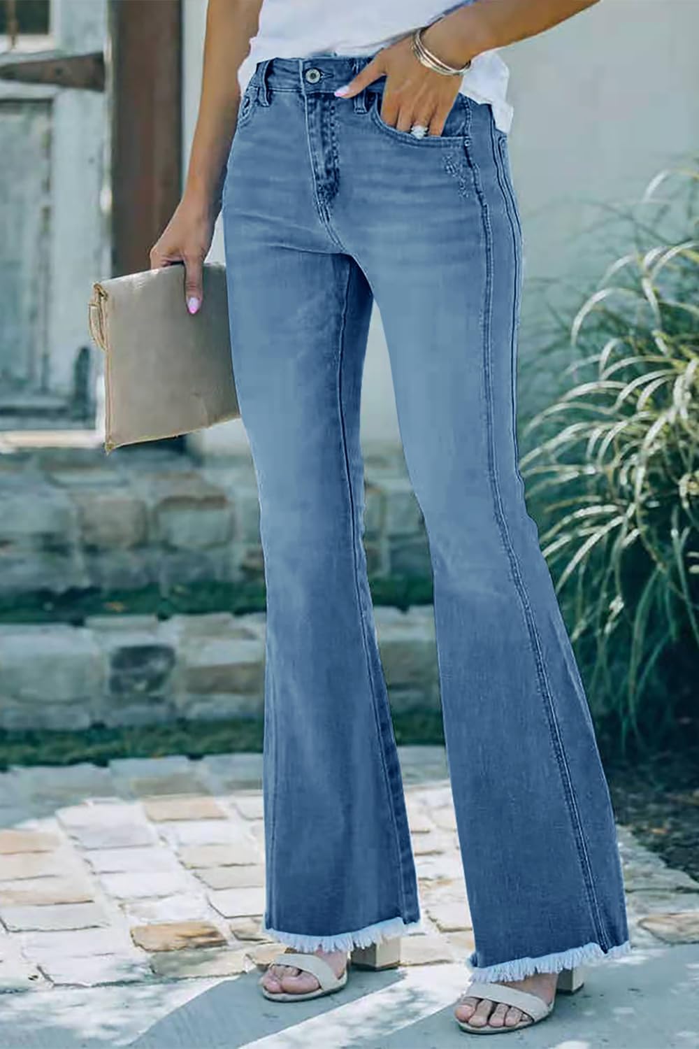 Necooer Skinny Jeans Für Damen Boyfriend-Jeans Mit Hoher Taille Und Lockerer Passform S C-blau, S C-