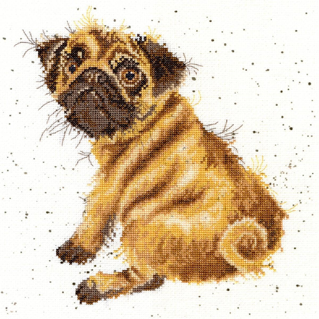 Bothy Threads Kreuzstich-Set Mops, 26x26cm, XHD11, Zählmuster