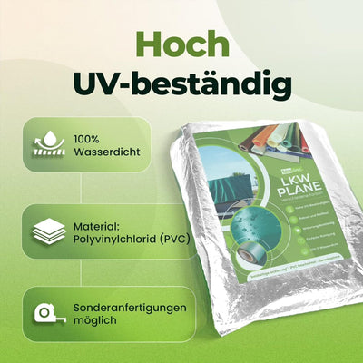 Fulcoline Abdeckplane 700g (Weiss, 2,40 m x 2,00 m) mit Saum und Ösen – Handgefertigt & Robust – Abd