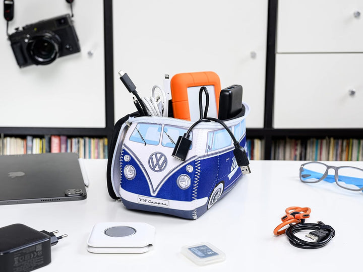 BRISA VW Collection - T1 Bulli Bus Kulturbeutel Kosmetiktasche | Volkswagen Universaltasche Waschbeu