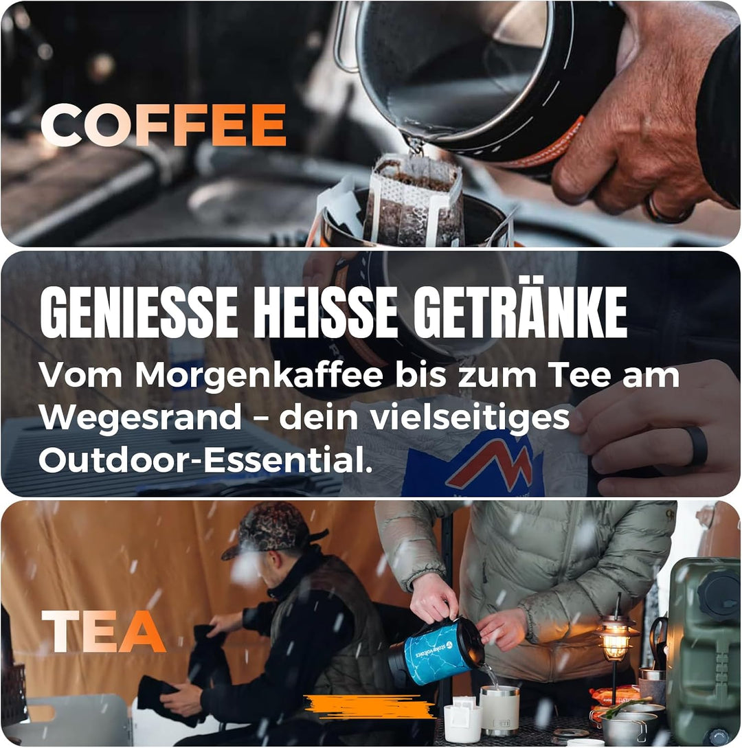 Wasserkocher, Tragbarer Wasserkocher für Kaffee und Tee, Mini-Teekessel aus Edelstahl 304, 240V, Sch