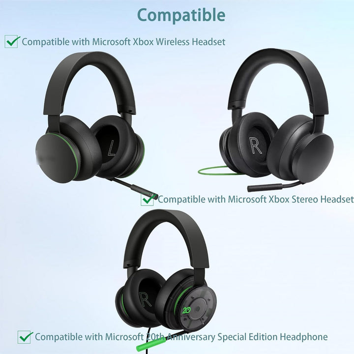 Xbox Stereo Ersatz-Ohrpolster und Kopfbügelbezug Kompatibel mit Microsoft Xbox Wireless Headset Xbox