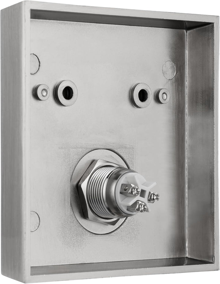 REV Türklingel, Haustür - Klingelplatte, Klingelknopf beleuchtet, max. 12V~, 1,5A, silbern quadratis