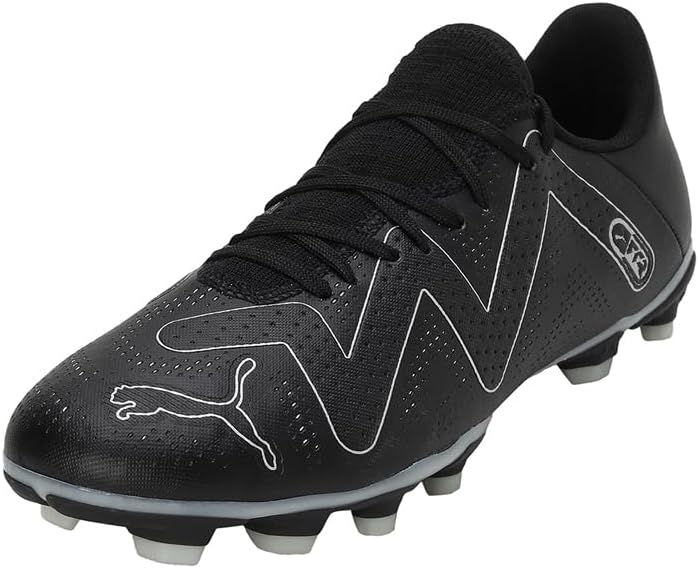 PUMA Herren Future Play Fg/Ag Fussballschuh 42.5 EU Puma Black Puma Silver, 42.5 EU Puma Black Puma