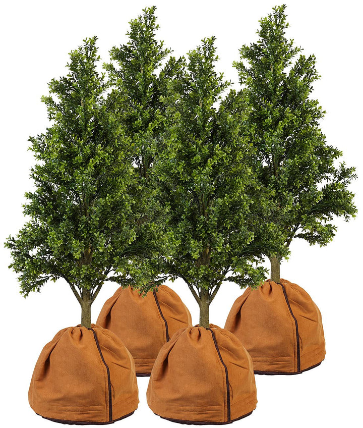 Royal Gardineer Pflanzenschutzbeutel: 4er-Set Thermo-Topfschutz für Pflanzen, 40x40 cm, mit Drainage