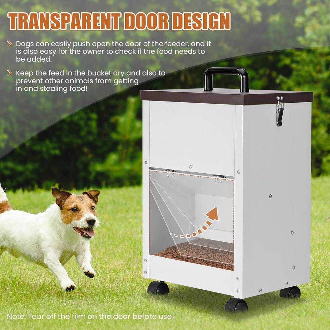 Automatischer Hundefütterer, 30lb Grosse Rasse Schwerkraft Auto Dog Food Dispenser Für Outdoor Gross