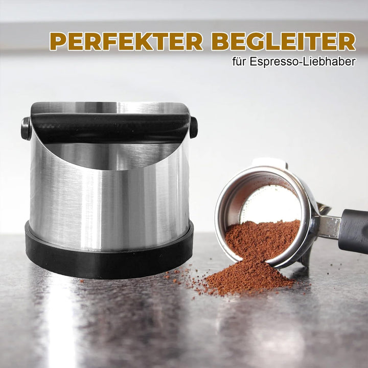 Abklopfbehälter für Siebträger: 700 ml Edelstahl Knock Box Espresso - Kaffee Abschlagbehälter & Sieb