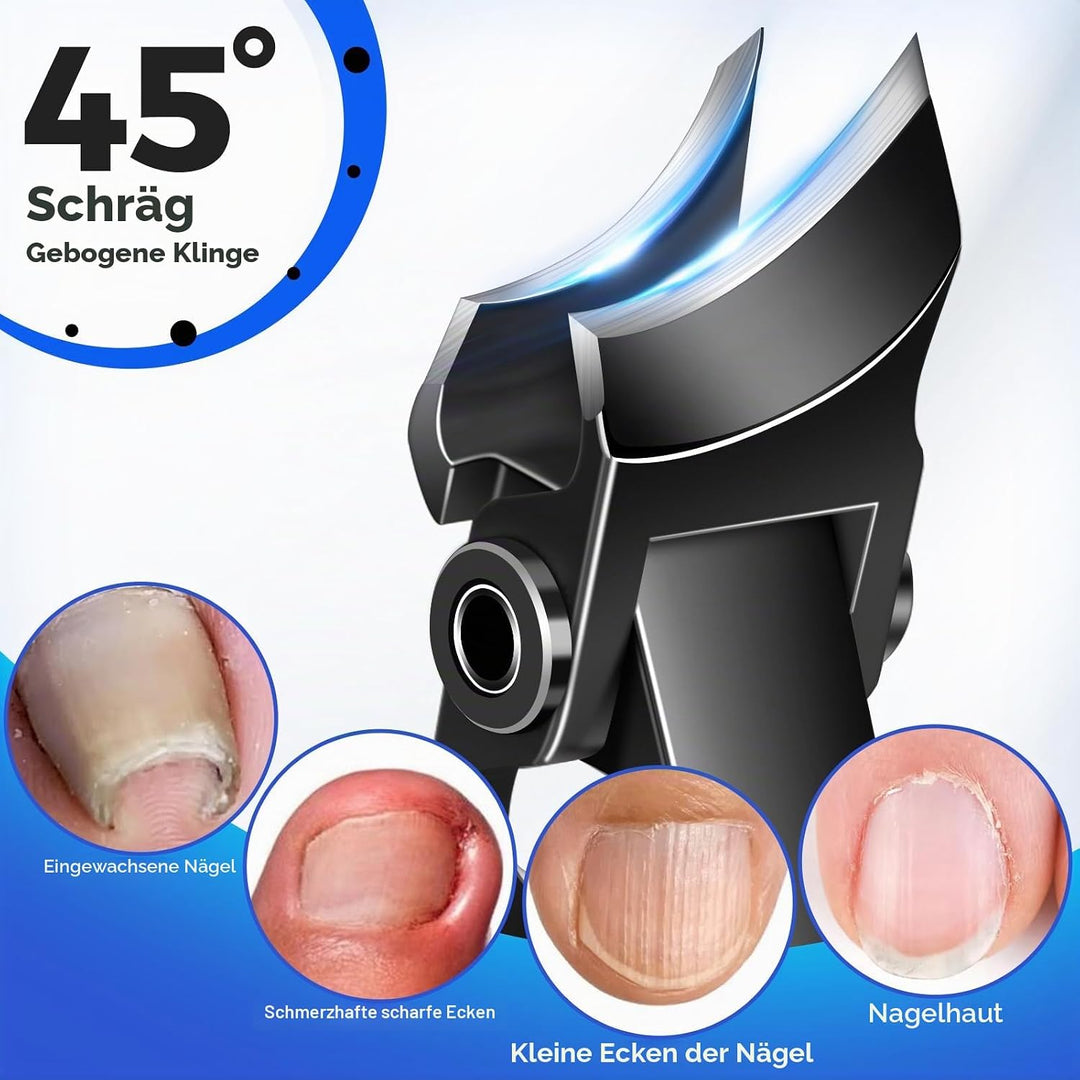 DRMODE Schräge Nagelknipser Fussnägel, Zehennagelknipser für Senioren Dicke Nägel mit breiter Backen