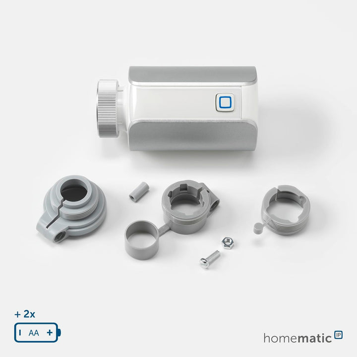 Homematic IP Smart Home Heizkörperthermostat – Evo, Silber, digitaler Thermostat Heizung, Steuerung