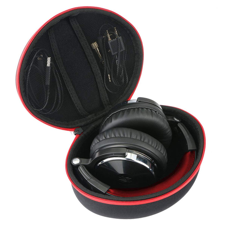 Khanka Hart Kopfhörer Tasche Für OneOdio DJ Kopfhörer Over-Ear Headset, Nur Tasche. (Rot Reissversch