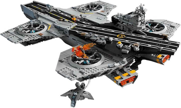 LEGO ǀ Marvel S.H.I.E.L.D.-Helicarrier - Flugzeugträger Modellbau für Erwachsene - 6 Minifiguren ink