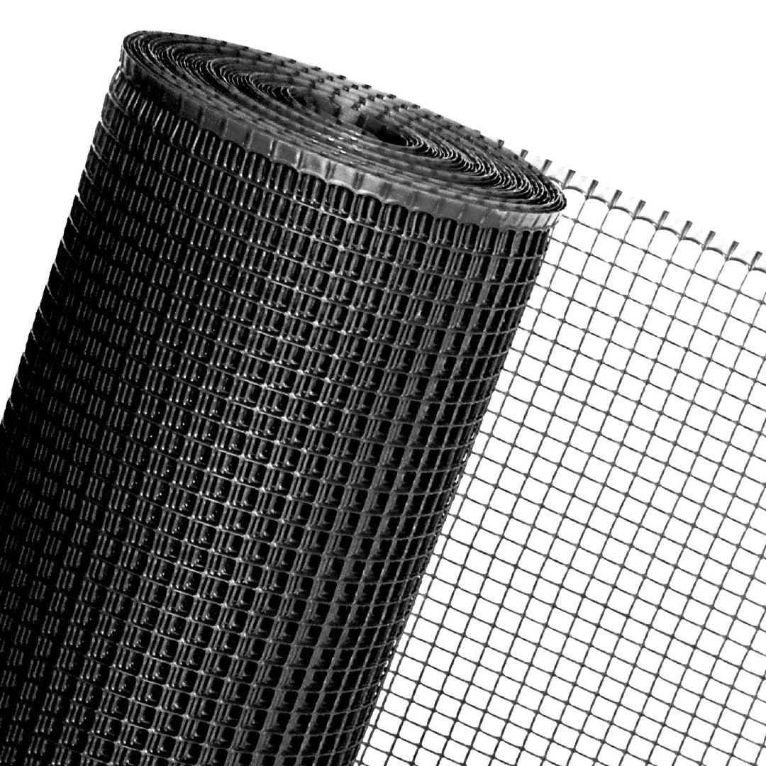 HaGa® 50m Kunststoffzaun in 0,6m Höhe Geflügelzaun Zaun schwarz - pflanzenverträglich - verrottungsf