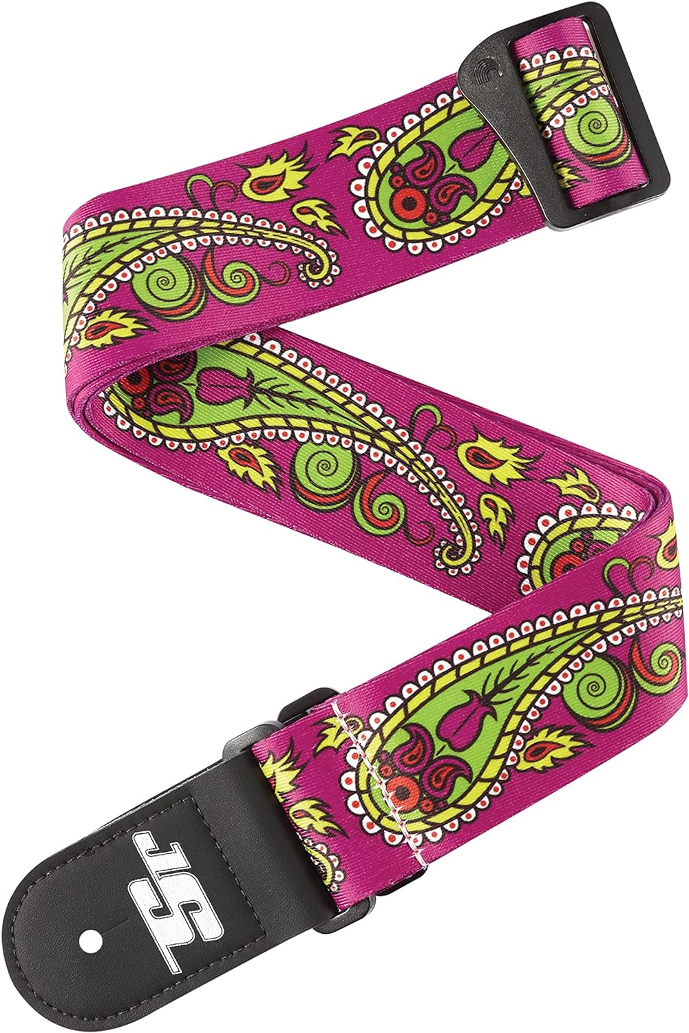 D'Addario Joe Satriani Gitarrengurt, Paisley Lila, 50JS14 Gewebt Paisley Violett, Gewebt Paisley Vio
