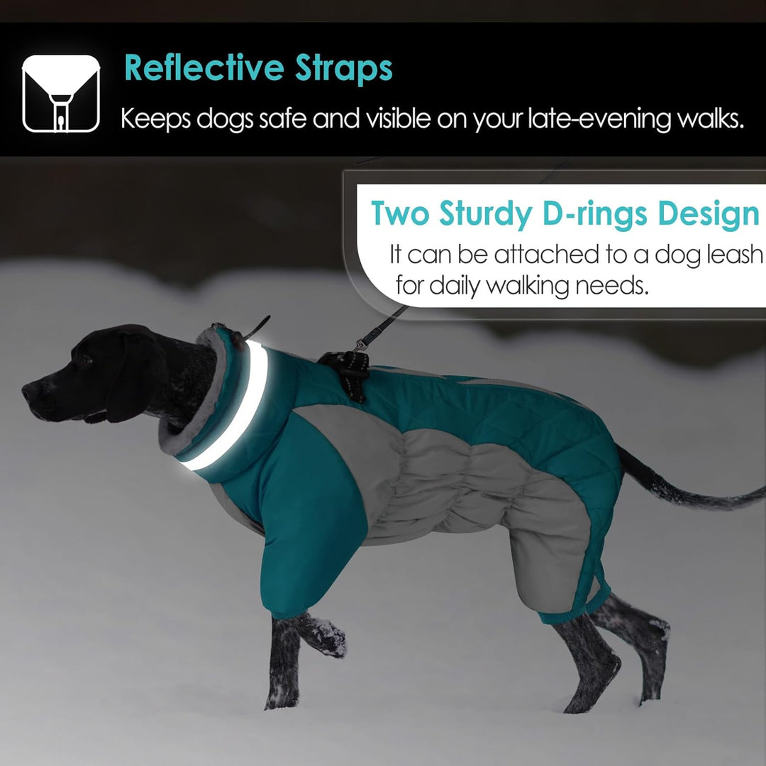 AOFITEE Winteroverall für Hunde - Wasserdichter Hundemantel für Mittelgrosse Hunde mit Beinen, Winte