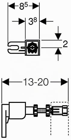 Geberit Bausatz Duofix für Vorwandmontage, 111815001, für Massiv- oder Trockenbauwand, 65179 0, Baus