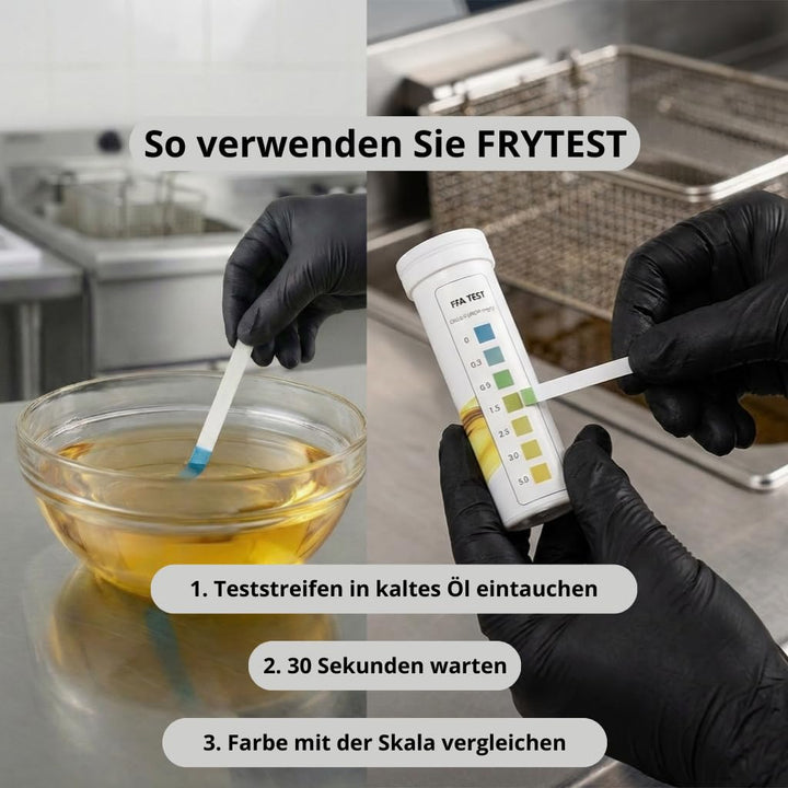Öl-Teststreifen – schnelle FFA-Kontrolle – optimale Qualität – 100 Stück