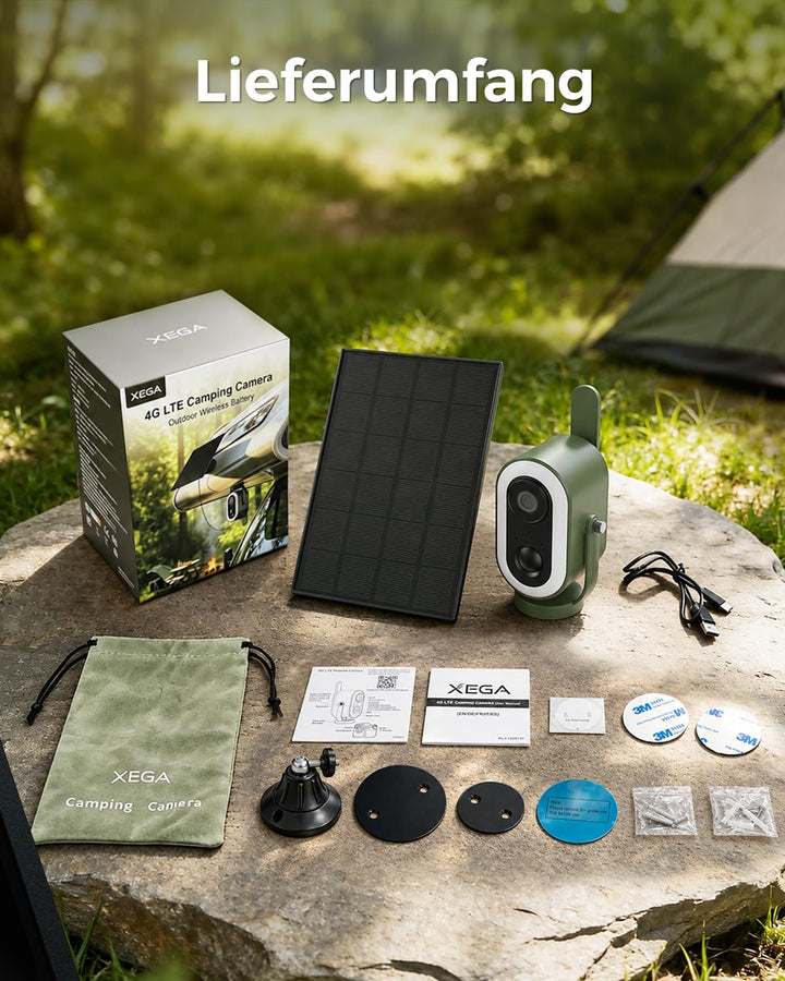 Xega 4G LTE Überwachungskamera mit SIM Karte Solar Magnetisch Aussen