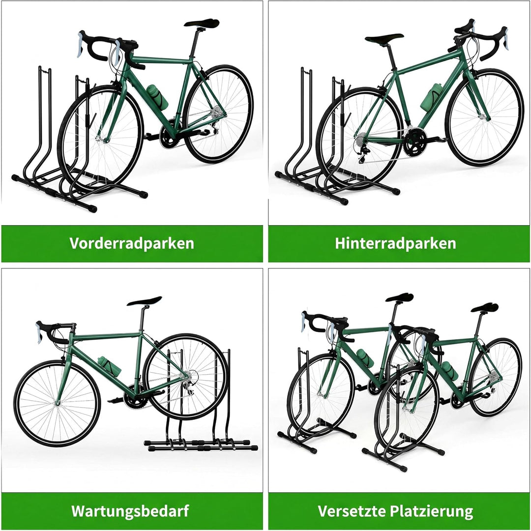 TLGREEN Fahrradständer Boden 2er-Set 24–26 Zoll,2-stufig(40/70 mm)
