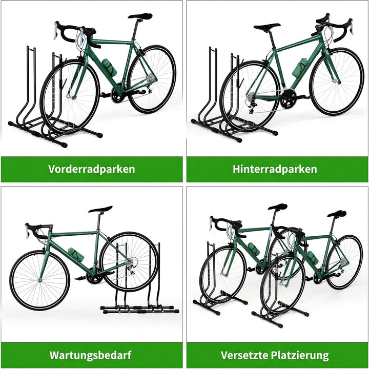 TLGREEN Fahrradständer Boden 2er-Set 24–26 Zoll,2-stufig(40/70 mm)