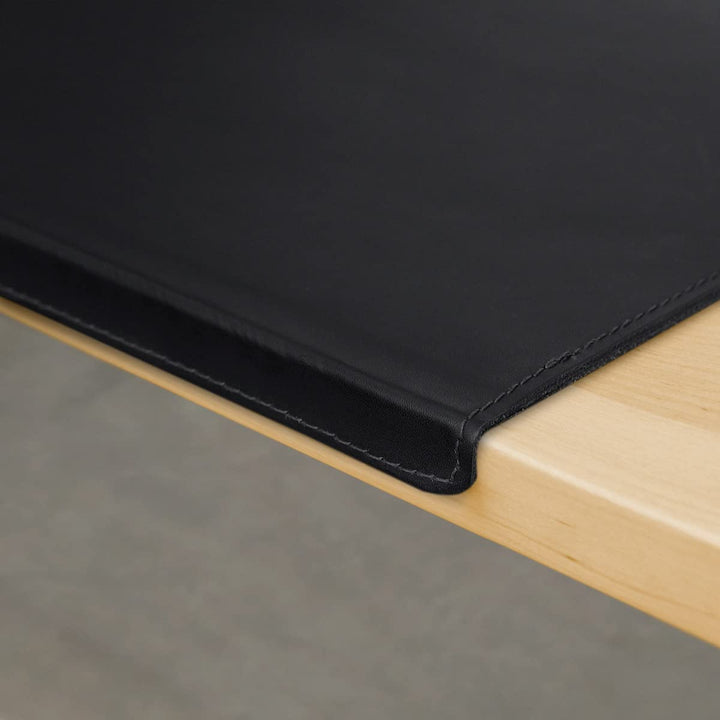 Hochwertige Schreibtischunterlage mit Kantenschutz, Gewinkelte Schreibtischauflage, Grösse L, Büffel