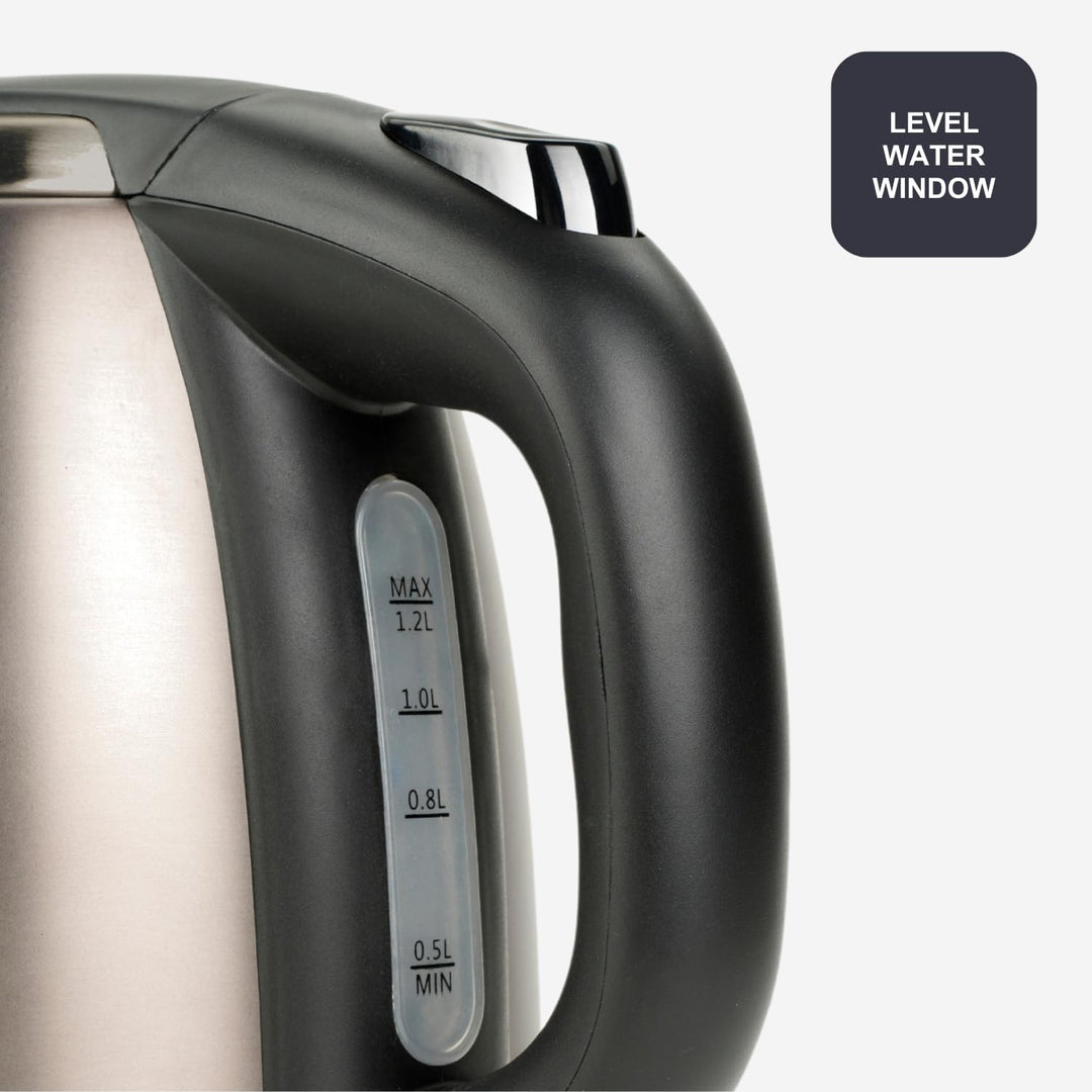BLACK+DECKER Wasserkocher | BXKE2202E | 2200W | 1.2L | 360°C drehbare Basis | Geeignet für Linkshänd