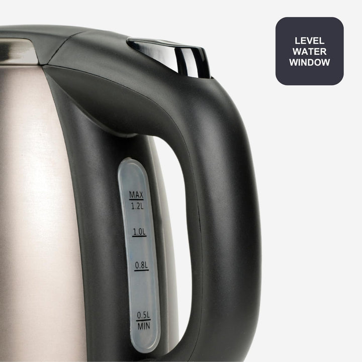 BLACK+DECKER Wasserkocher | BXKE2202E | 2200W | 1.2L | 360°C drehbare Basis | Geeignet für Linkshänd
