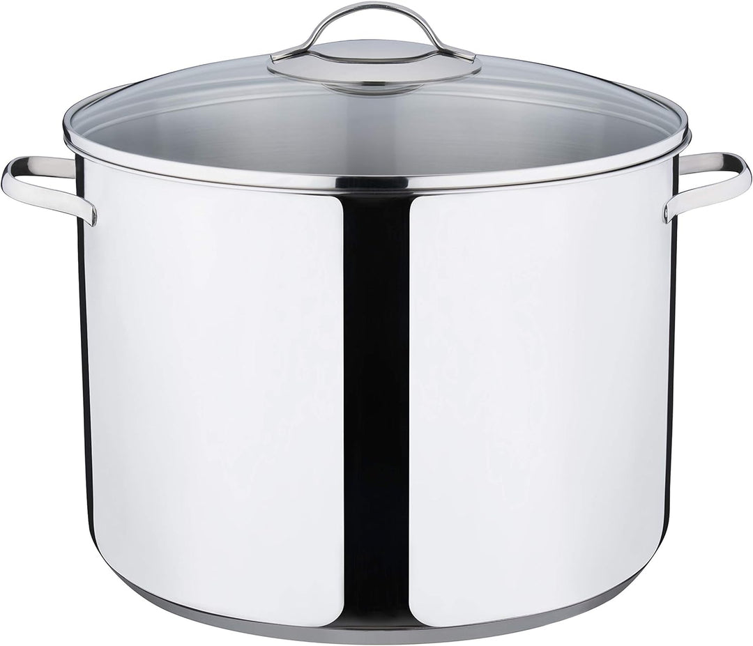 Kelomat, 1834-313, Hoher Topf mit Glasdeckel, Classico, Durchmesser 30 cm, Inhalt 15 Liter, Edelstah