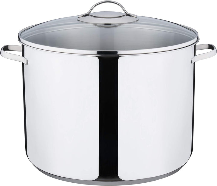 Kelomat, 1834-313, Hoher Topf mit Glasdeckel, Classico, Durchmesser 30 cm, Inhalt 15 Liter, Edelstah