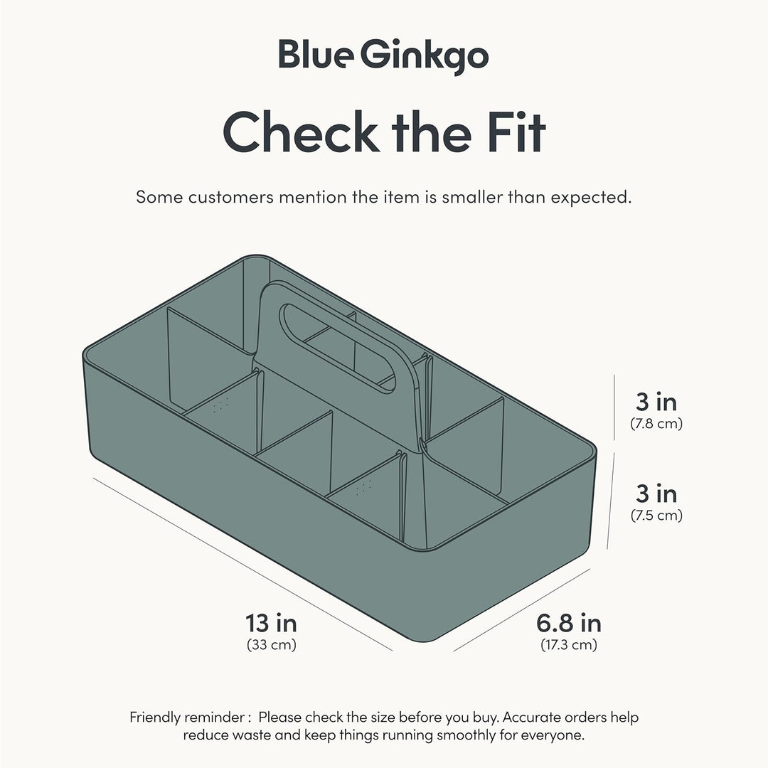 BLUE GINKGO Stapelbarer Organizer-Caddy – Tragbare Aufbewahrung aus Korea für Bad, Büro, Bastel- ode