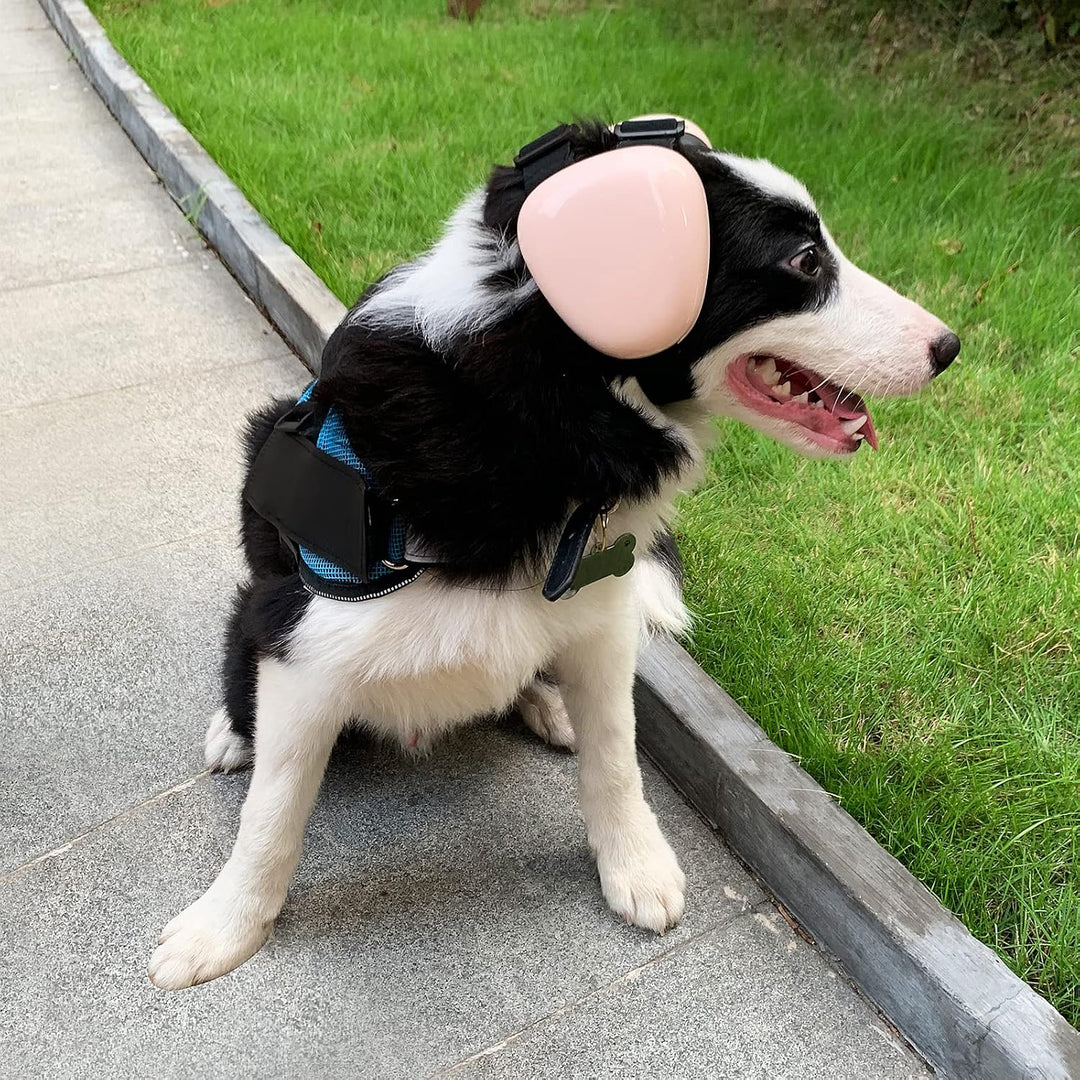 derYEP Hunde-Ohrenschützer für Gehörschutz, 29 dB NRR, Ohrenschützer, Lärmschutz (gross, rosa) L Ros
