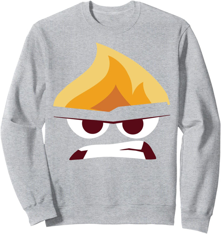 Disney Pixar Anger Large Face Portrait Sweatshirt
