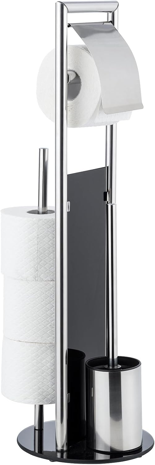 Garnitur Mod. Ravina 3in1 WC-Set mit Toilettenpapierhalter und Bürstenhalter freistehender Handtuchs