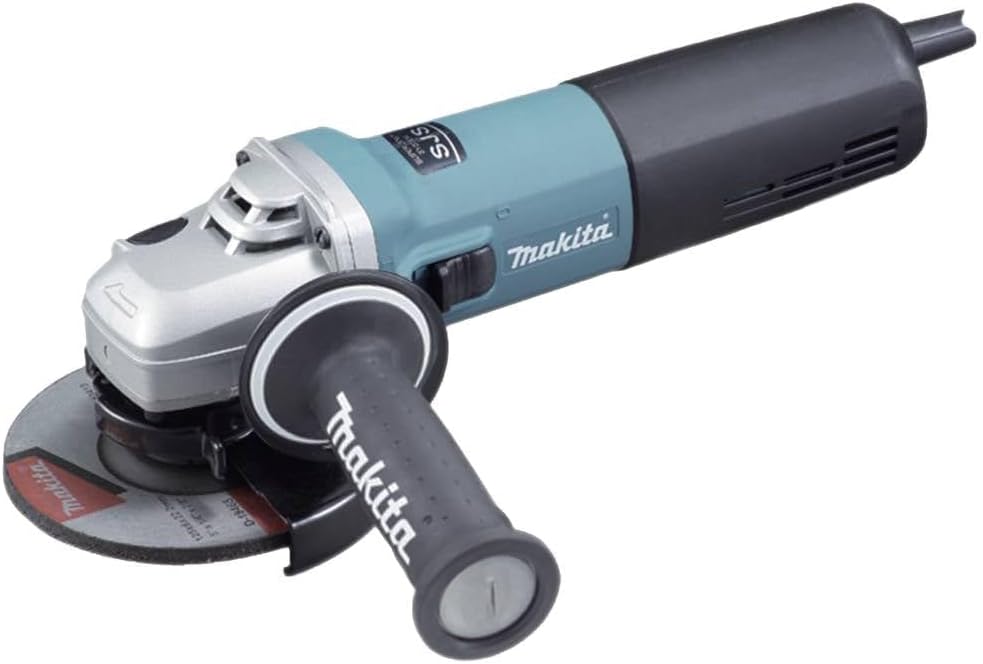 Makita 9565CR Winkelschleifer 125 mm, 1.400 W, Schwarz, Cyan, Silber mit Konstantelektronik, mit Kon