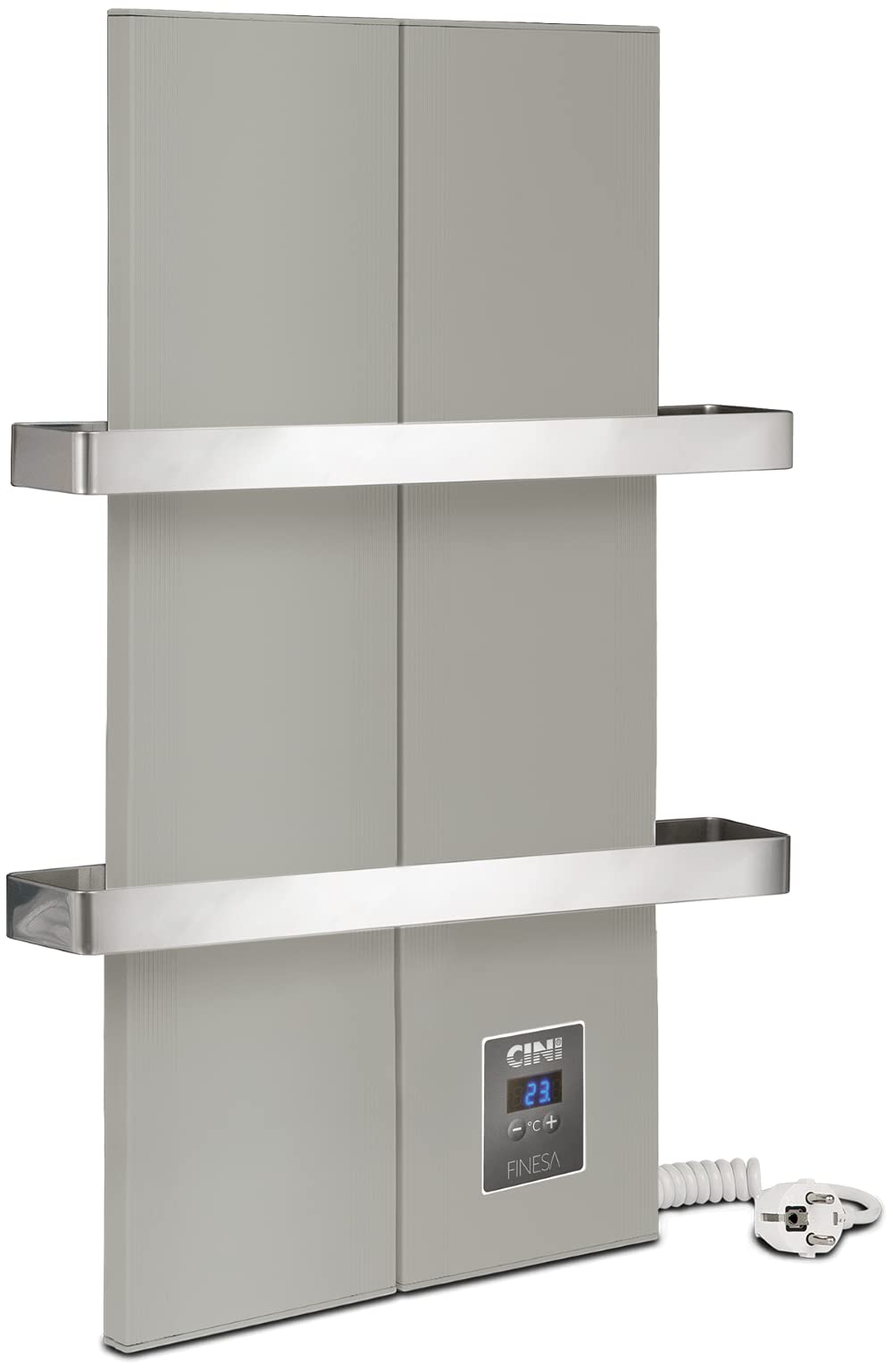 Finesa-D Badheizkörper elektrisch mit Thermostat 600×408 mm | 400 W – Flacher Paneel Design Handtuch