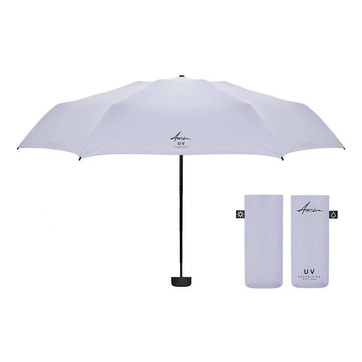 AMBRA Sturmfester Mini Reise-Regenschirm mit UV-Schutz Flieder, Flieder