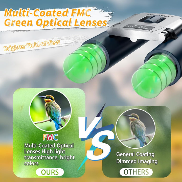 USCAMEL Fernglas für Kinder und Erwachsene, 8×21 Kompakt Fernglas Wasserdichtes für Vogelbeobachtung