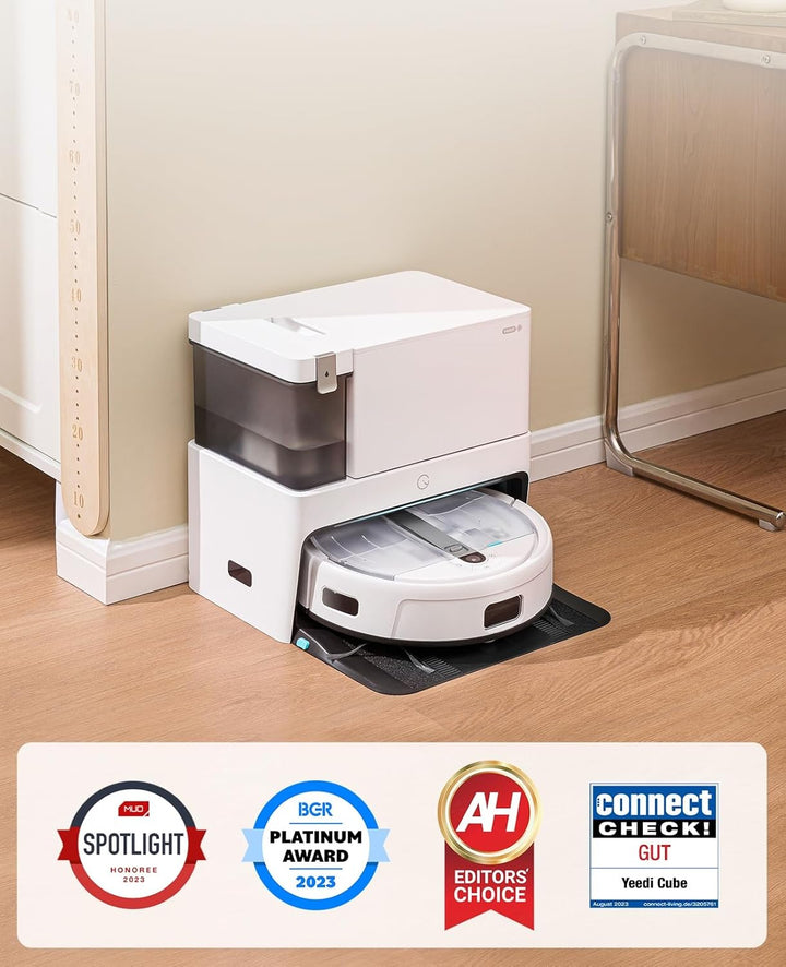 yeedi Cube Saugroboter mit Wischfunktion Absaugstation Selbstwaschend/Selbsttrocknend/Selbstentleere