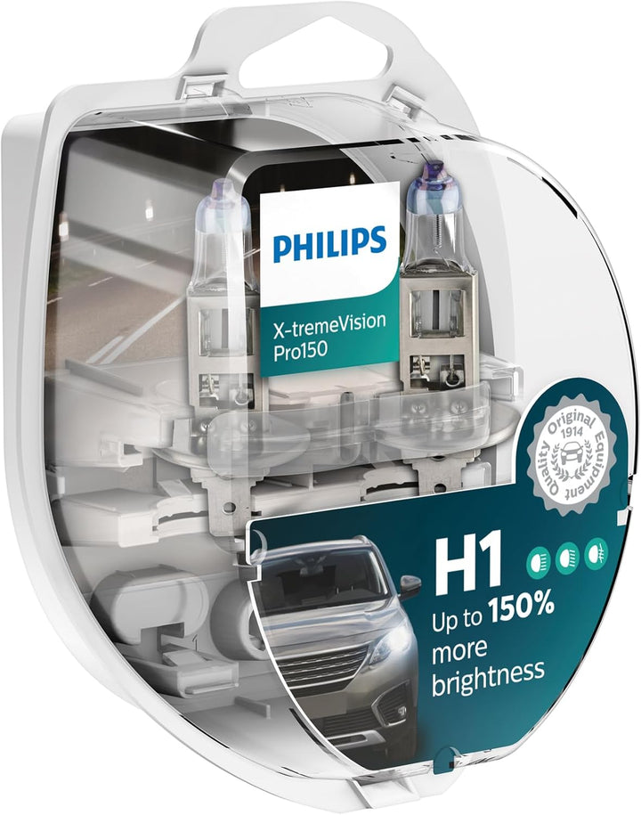 Philips X-tremeVision Pro150 H1 Scheinwerferlampe +150%, Doppelset, 565628, Twin box Twin box H1 Sin