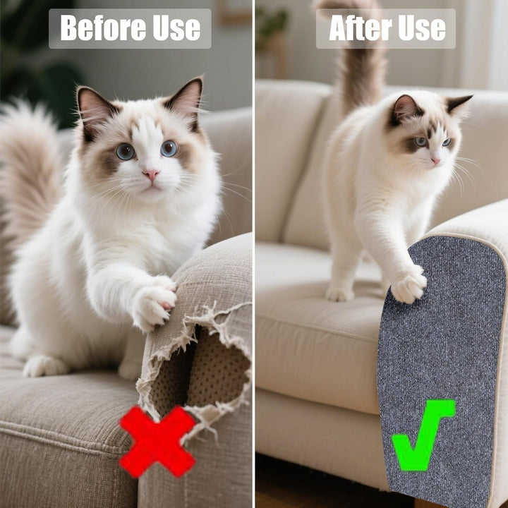 Katzen Kratzmatte Selbstklebend 350x40 cm Kratzbrett Kratzwand Grau Kratzschutz Sofa Katze Kratztepp