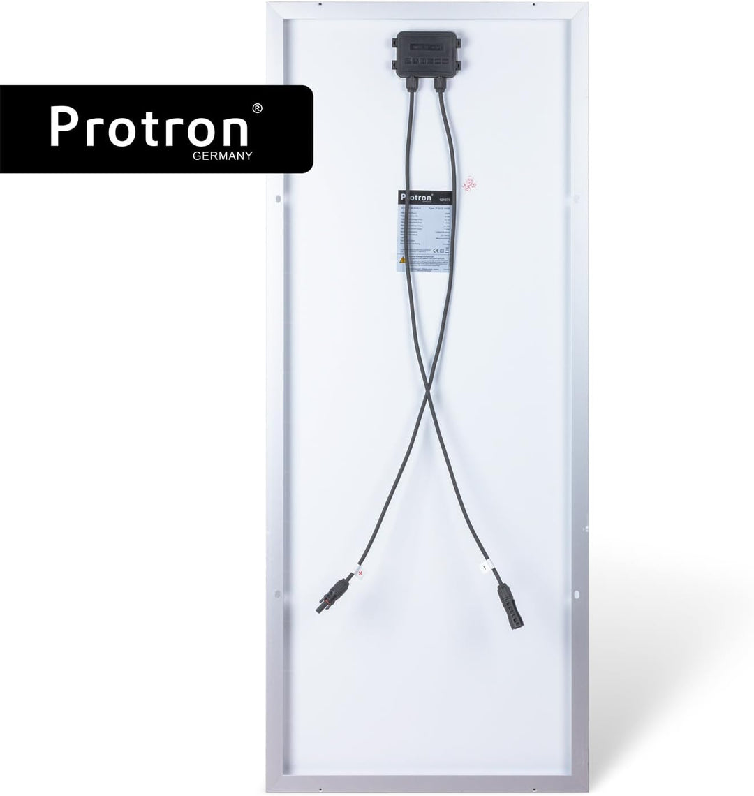 Protron 100W Slim Solar Monokristalline Solarmodul Photovoltaik Solarpanel 12V oder 24V Systeme - P-