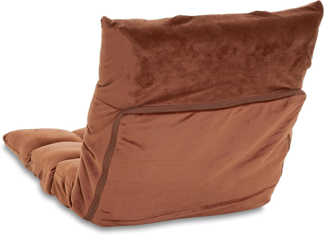 Nexos Trading Relax-Lounger 53x52x60cm braun Bodensofa verstellbar Relax-Sofa Bodenstuhl Jugendsesse