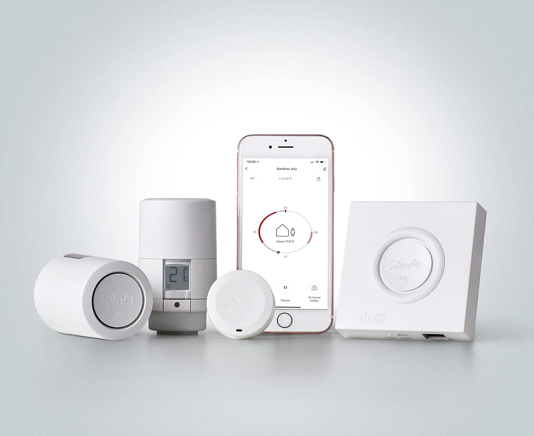 Danfoss Heizkörperthermostat, Ally, Adaptertyp: RAV; RA; RAVL; M30, 2.4 GHz Ally Thermostat einzeln,
