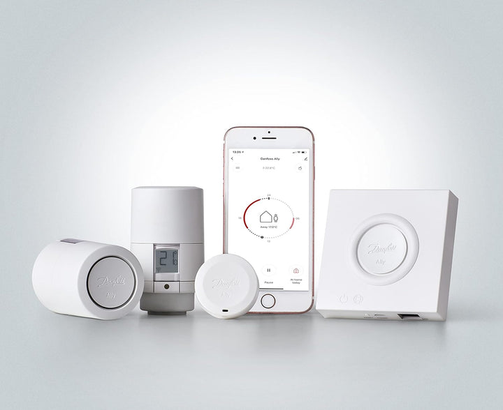 Danfoss Heizkörperthermostat, Ally, Adaptertyp: RAV; RA; RAVL; M30, 2.4 GHz Ally Thermostat einzeln,