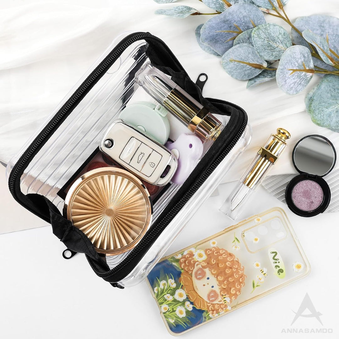 Mini Koffer Umhängetasche, Kleiner Koffertasche Handtasche Innentaschen Kosmetiktasche Hardcase mit